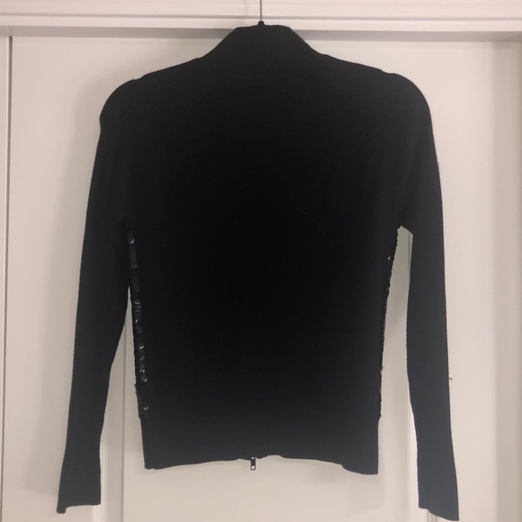 Black sequin sweater jacket. - Picture 4 of 4